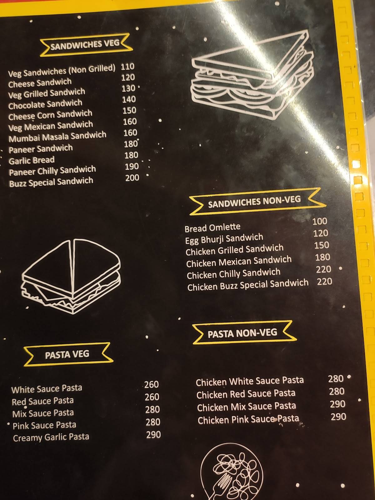 The Buzz Cafe menu