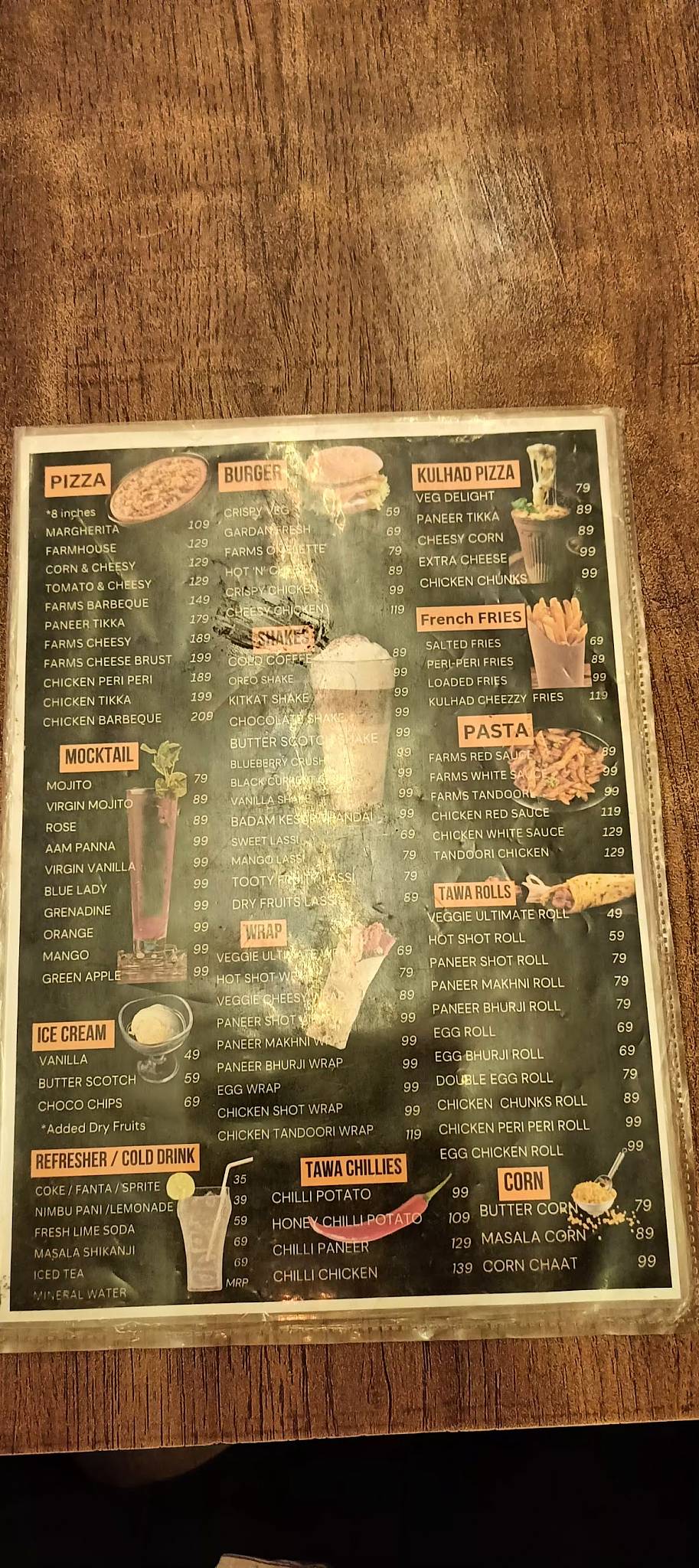 The Chokdi Cafe & More menu