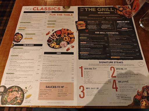 Menu at The Cooper's Brook - Pub & Grill, Nottingham