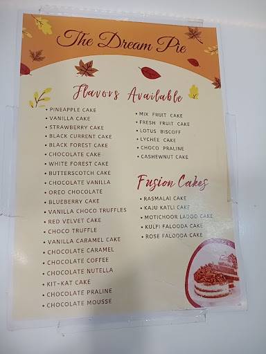 The Dream Pie (Outlet) menu