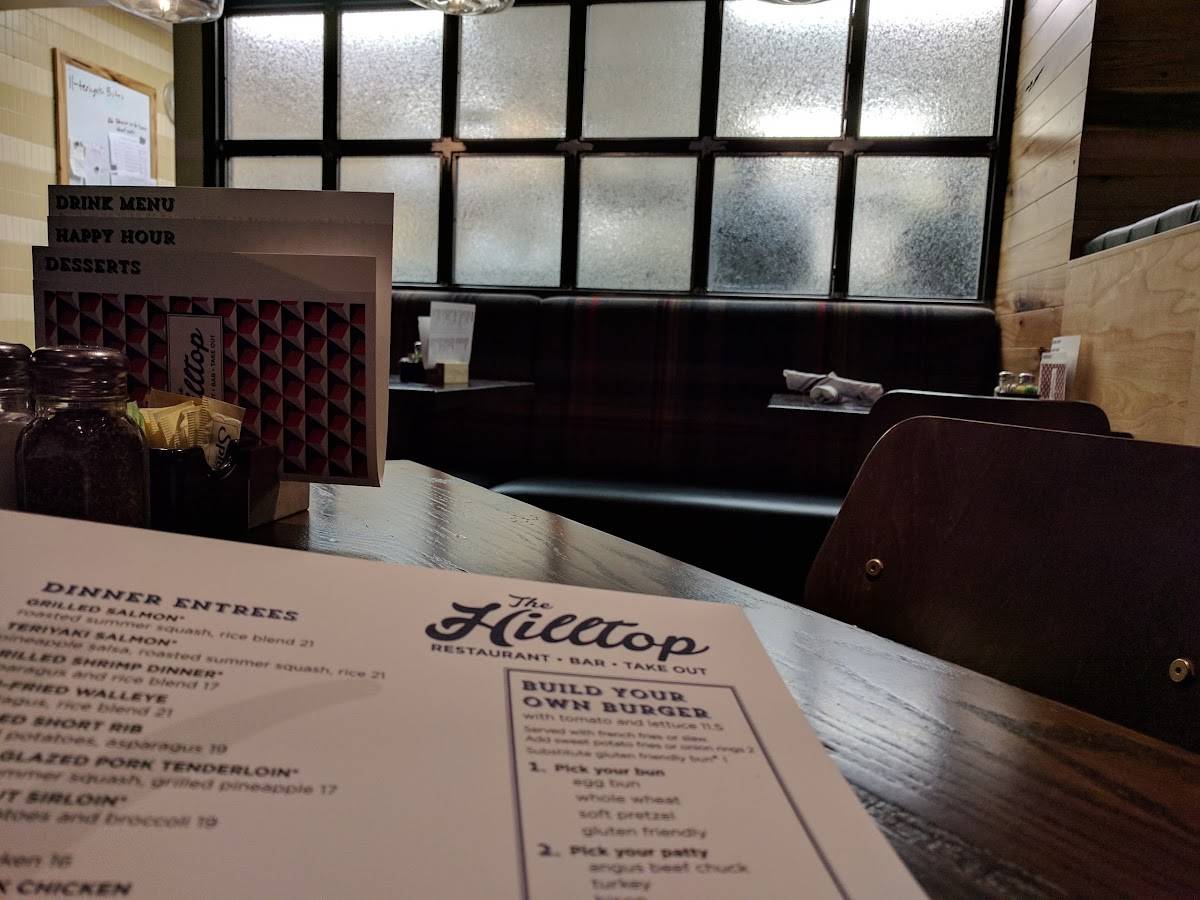 Menu at The Hilltop restaurant, Edina, Arcadia Ave