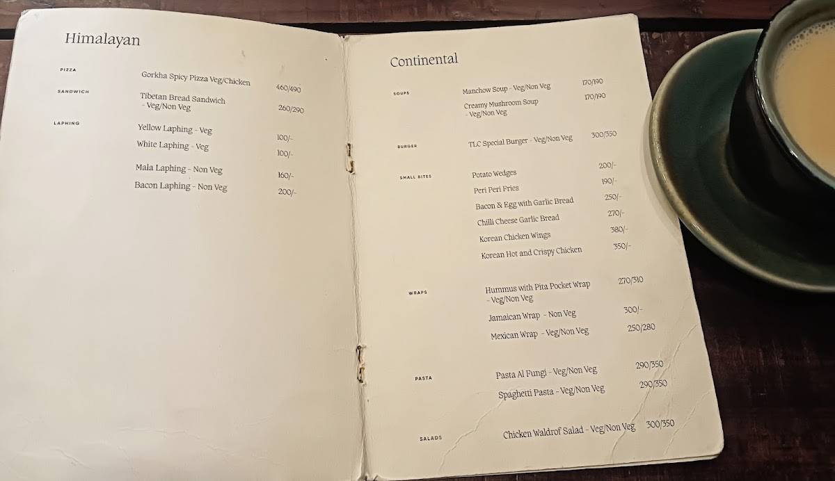 The Local Cafe menu