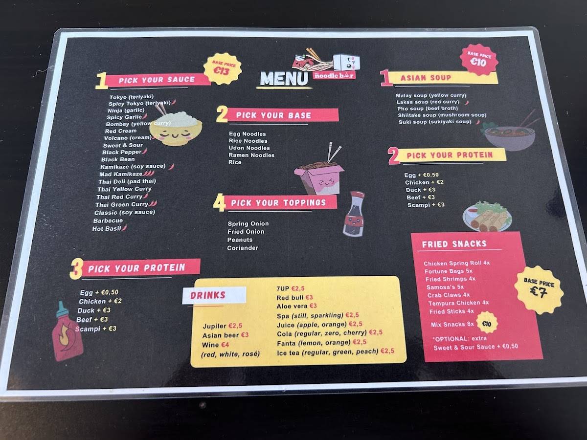 Menu de The Noodle Bar Roeselare