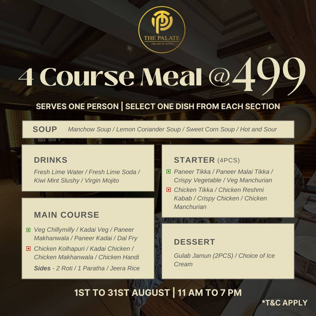 The Palate menu