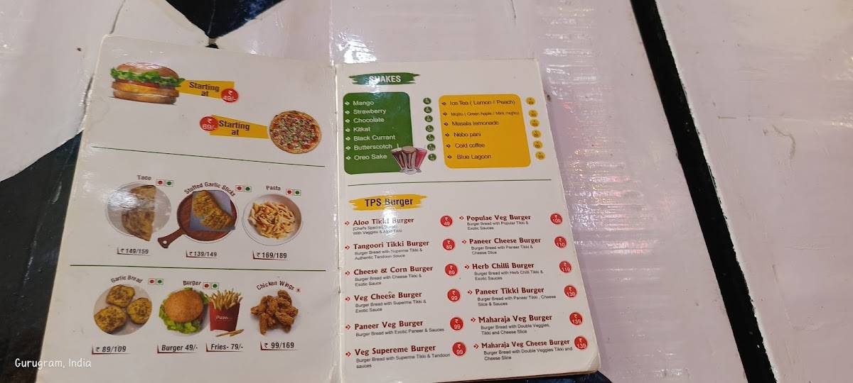 The Pizza Square menu