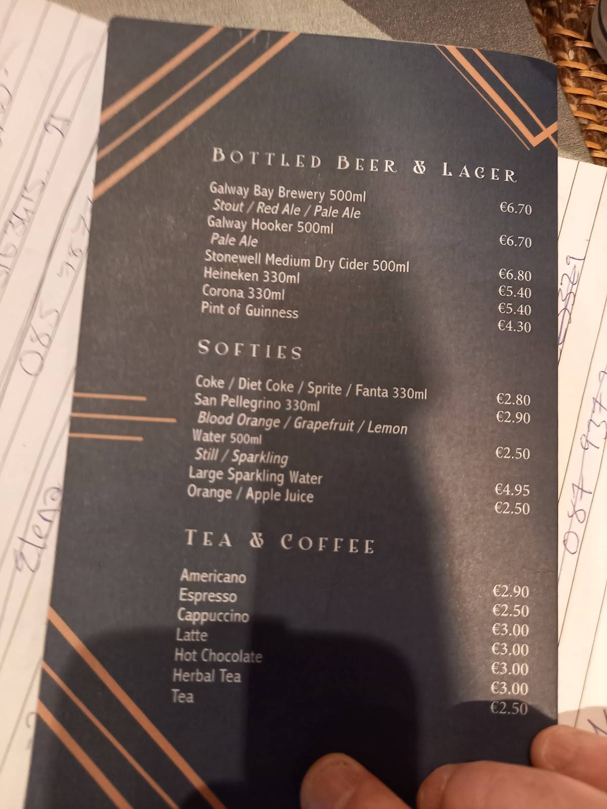 Menu at The Quay Street Kitchen restaurant, Galway