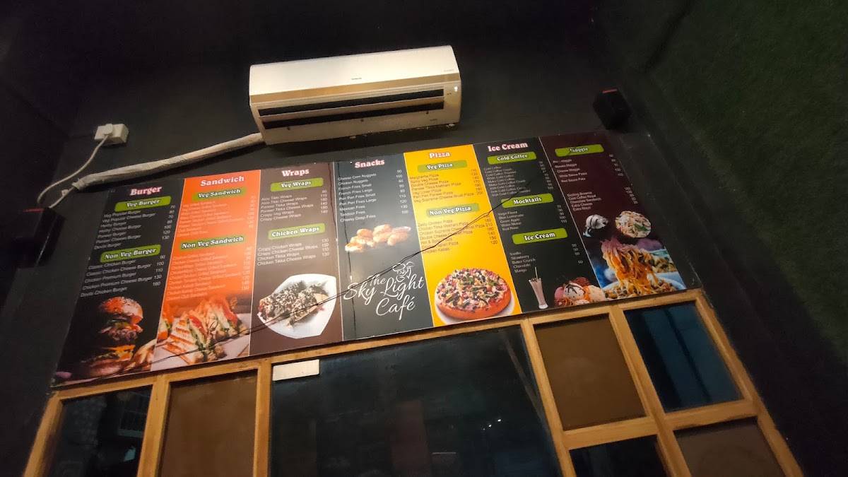 The Skylight Cafe menu