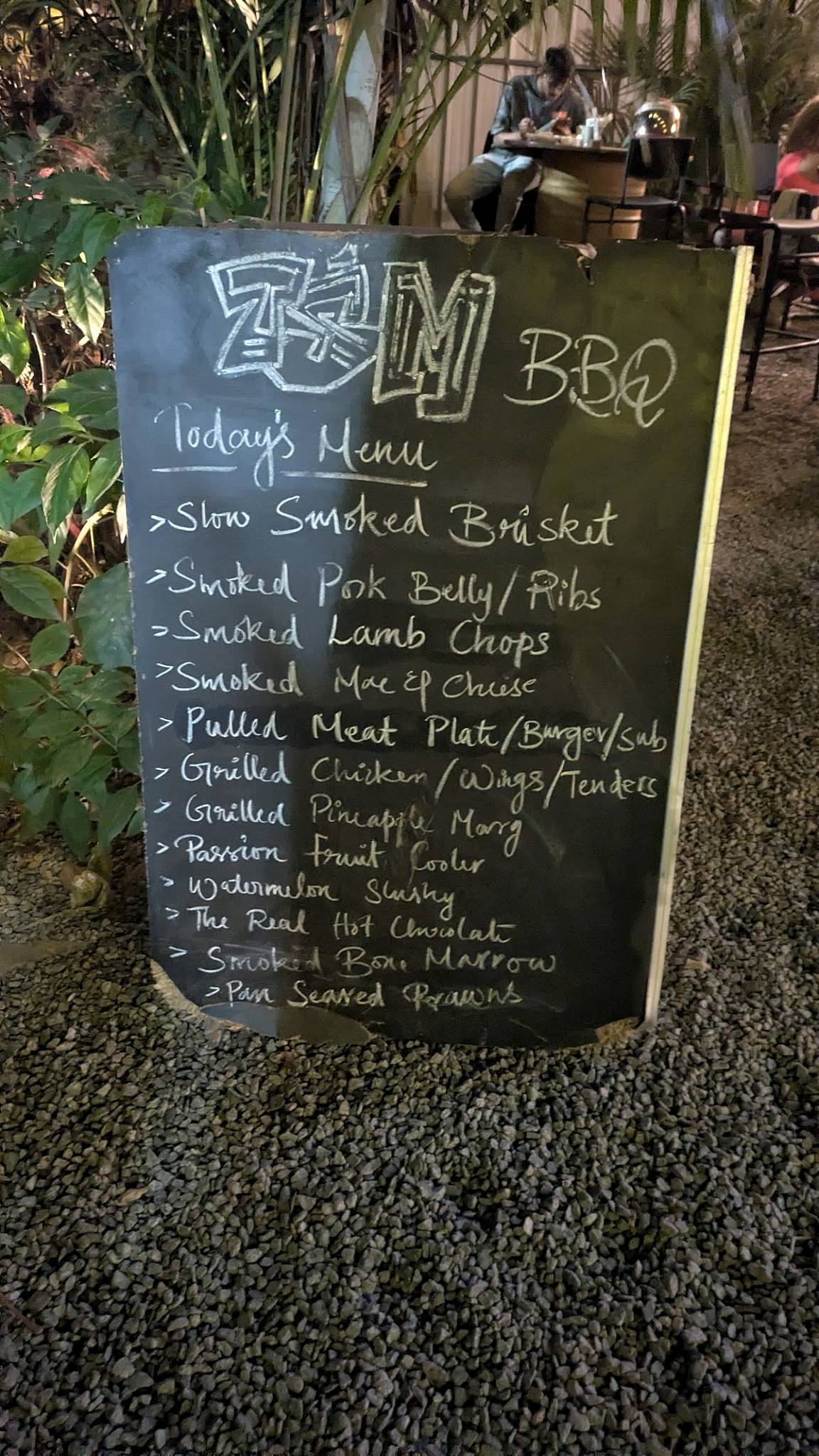 The Smoke Meister menu