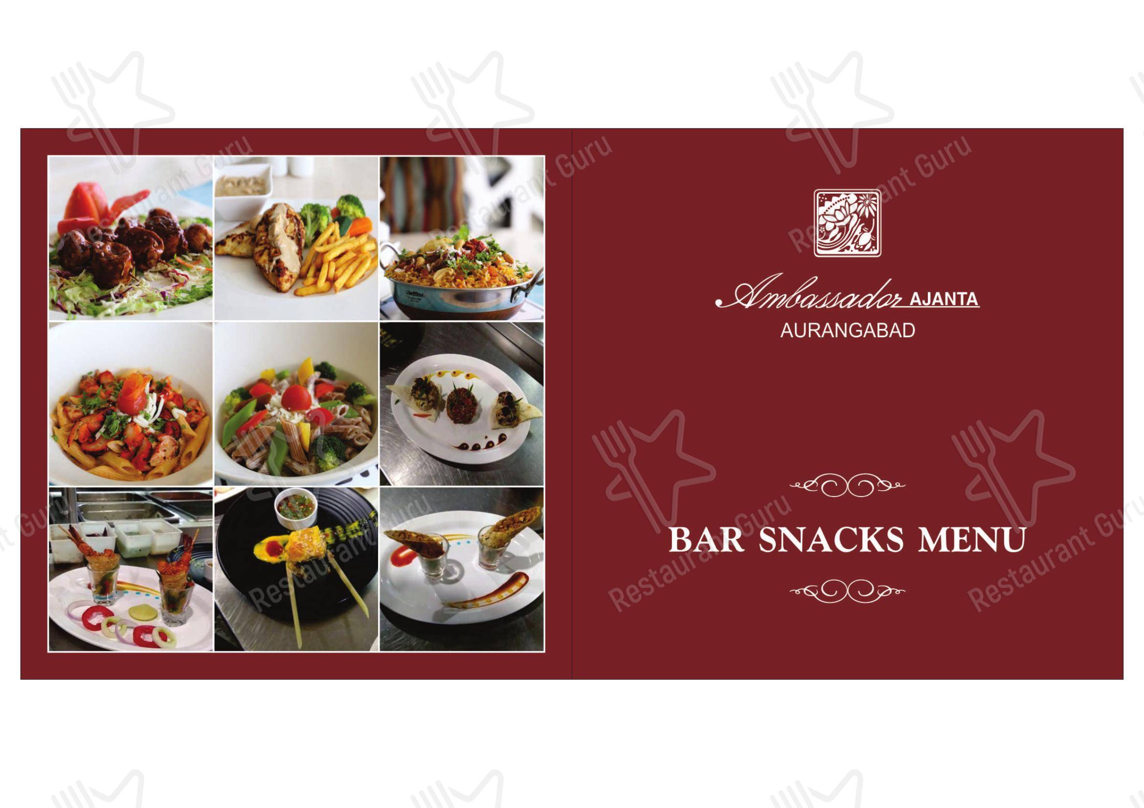 Menu for The Society Restaurant at Ambassador Ajanta in Aurangabad