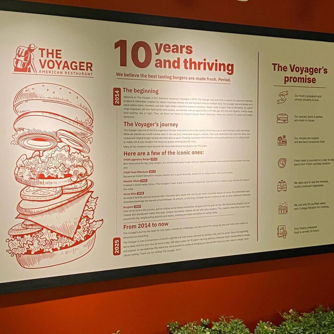 The Voyager Diner (24/7) menu