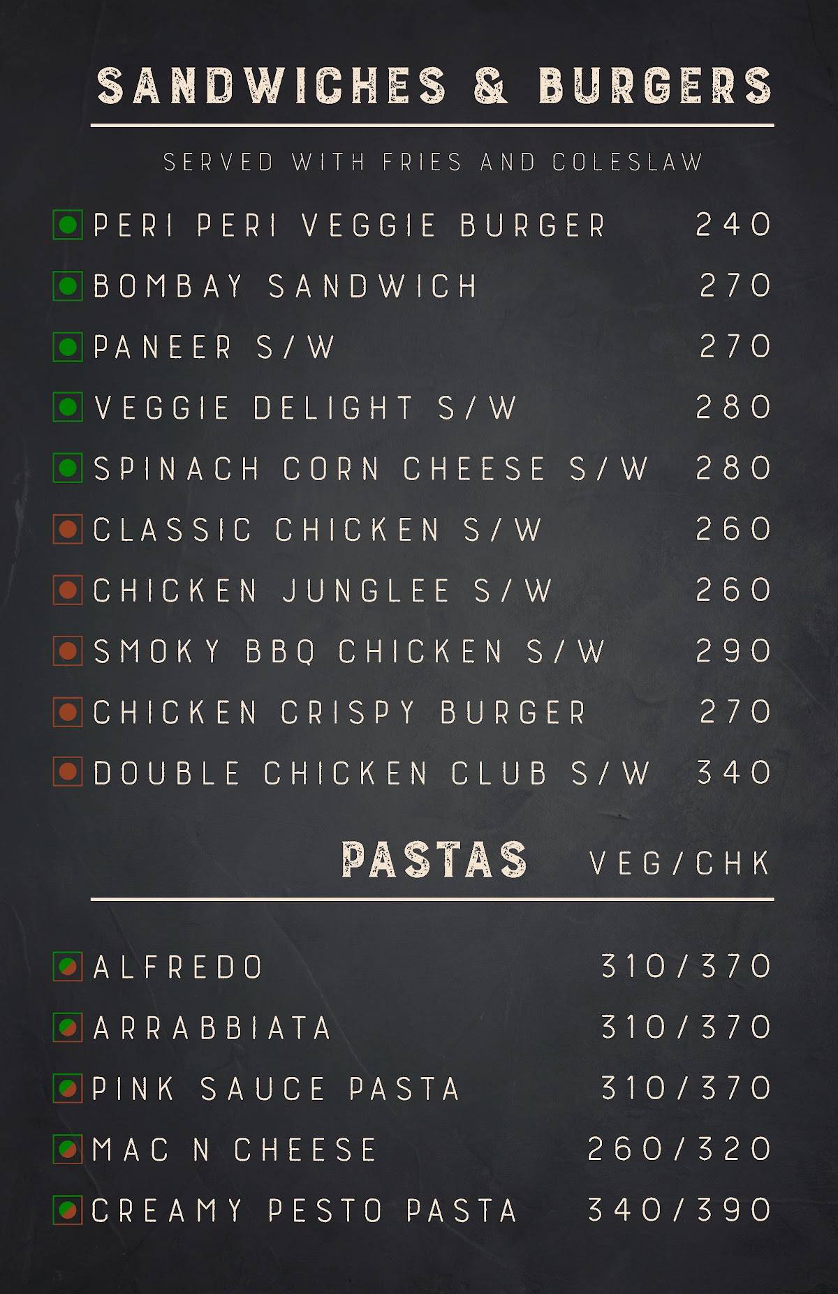 The Windmill Coffee House & Bistro menu