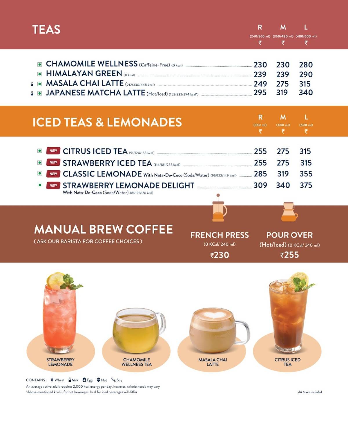 Third Wave Coffee menu