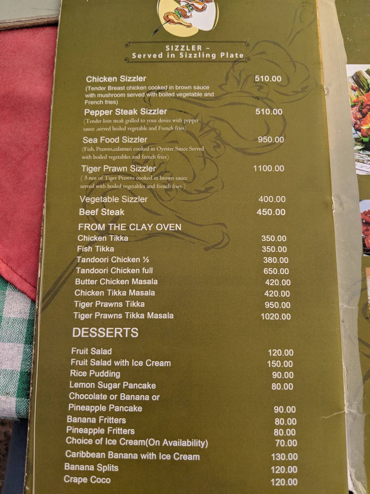 3rd Rock Brasserie & Restaurant menu