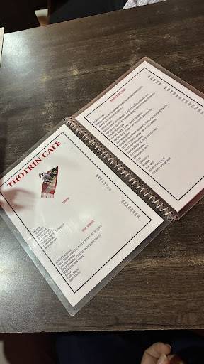Thotrin Cafe menu