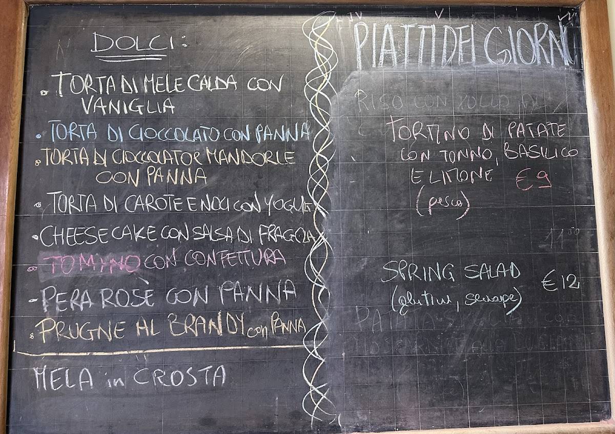 Menu di Tiepolo - Bistrot Bottiglieria (Via G Battista Tiepolo) 