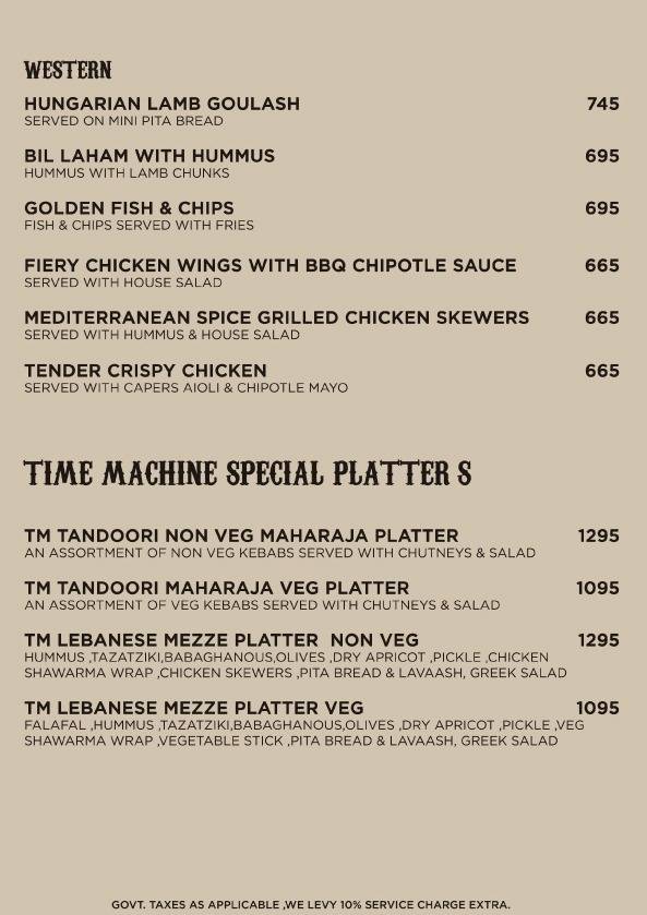 Time Machine menu