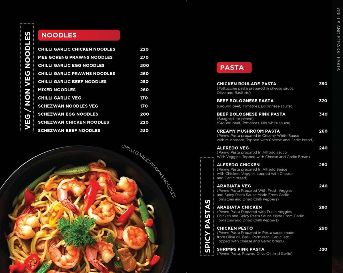 Tomato's Bakes and Grills menu