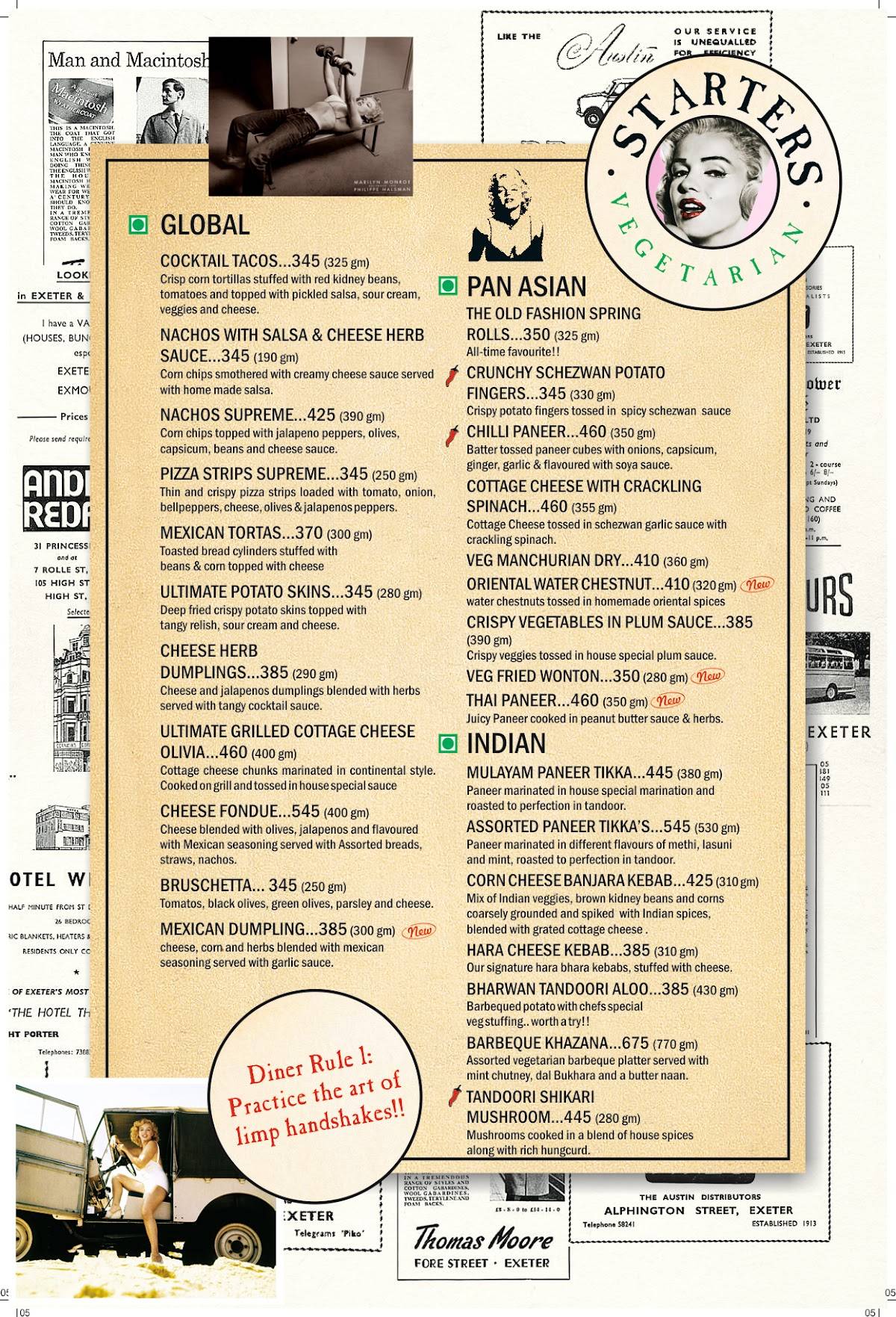 Tomato's The Diner menu