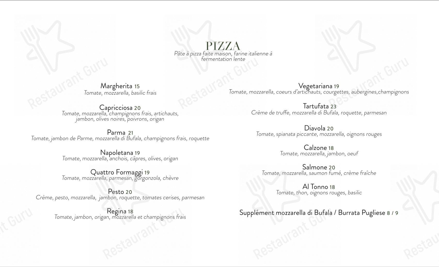 Totti dans Paris - Menu