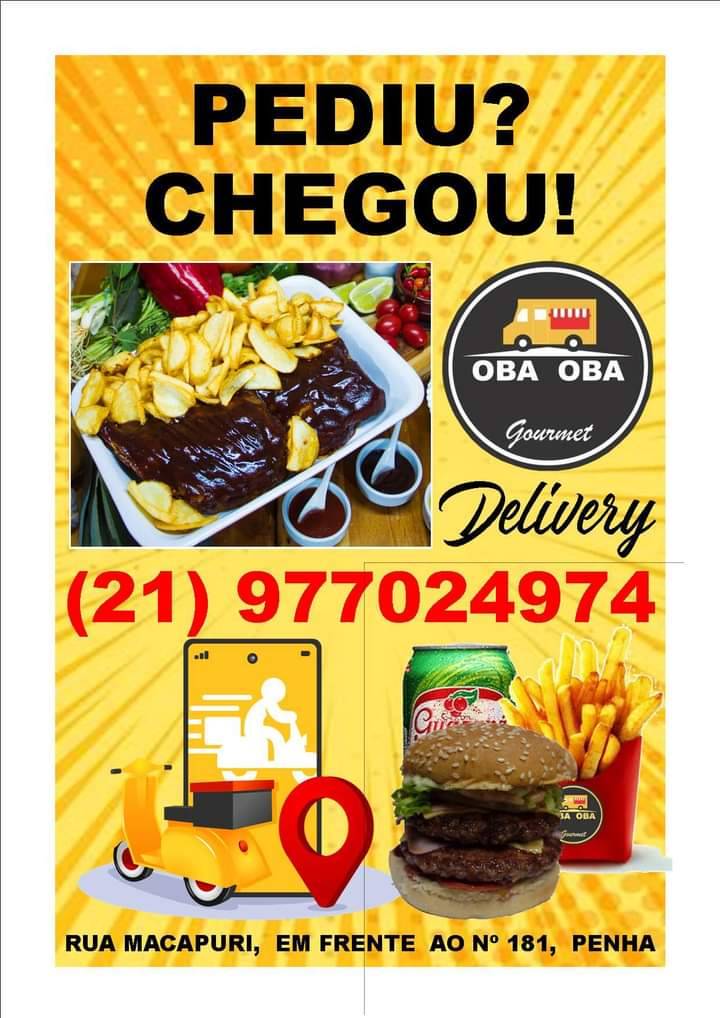 Trailer Oba Oba Gourmet cardápio