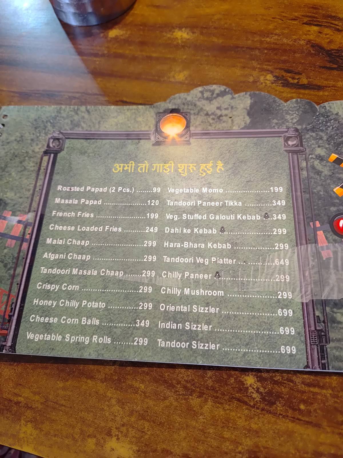 Train Restaurant GuruGram menu
