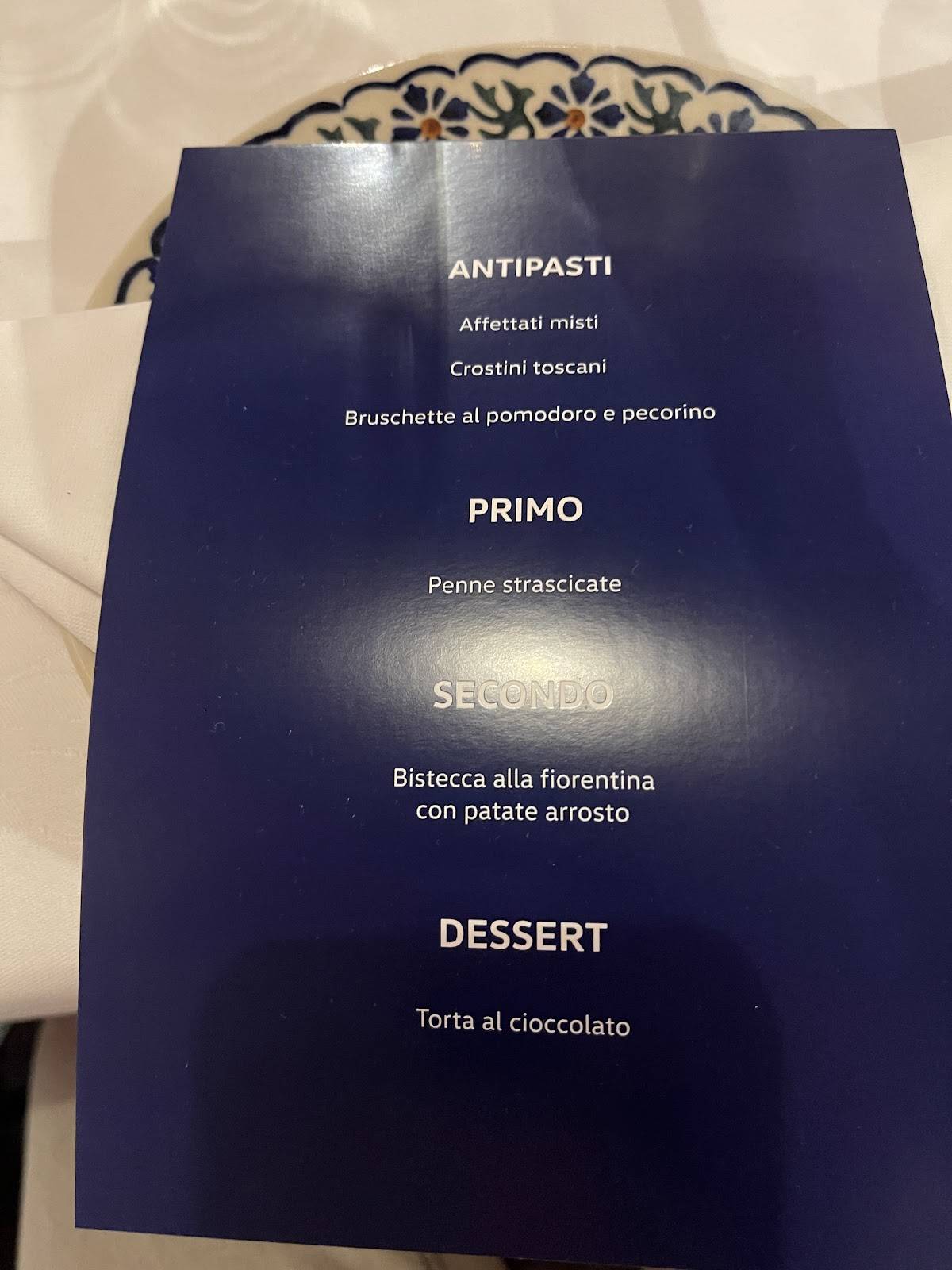 Menu di Trattoria Marione al Trebbio 