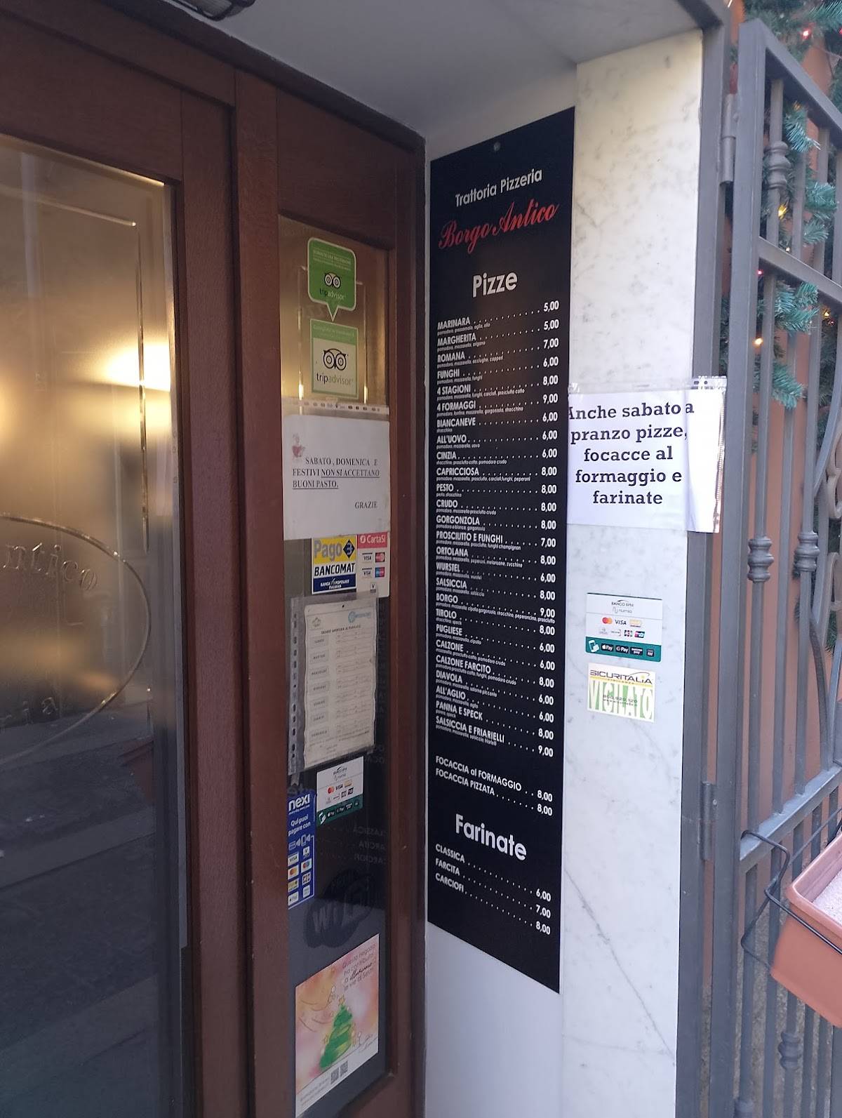 Menu di Trattoria Borgo Antico 