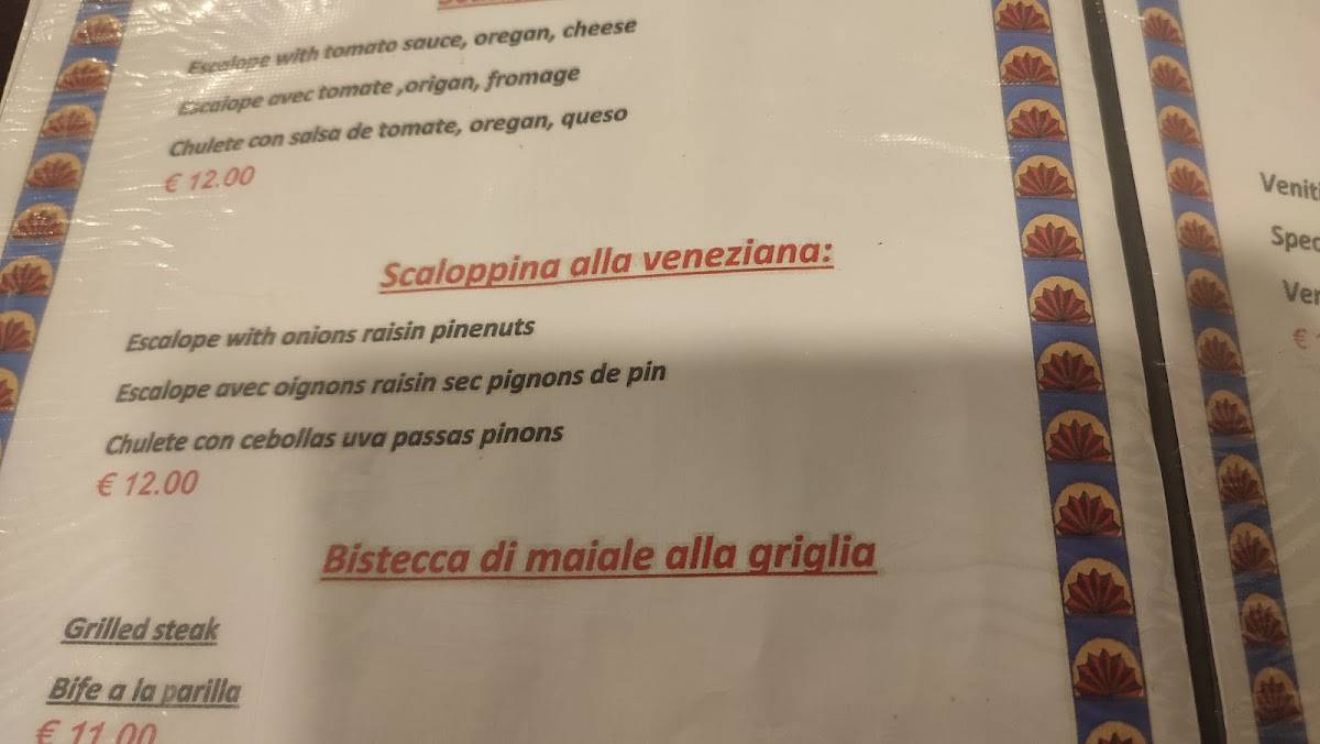 Menu di Trattoria alla Rampa 