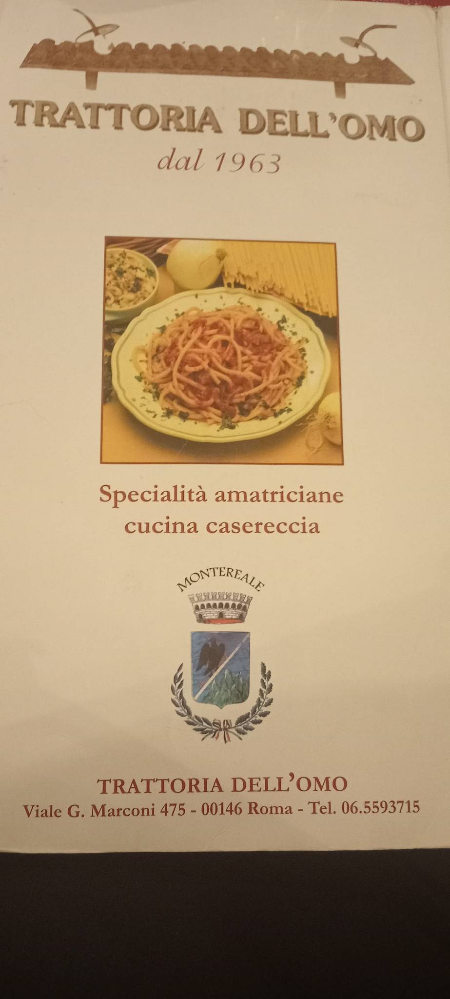 Menu di Trattoria dell'Omo (Marconi) 
