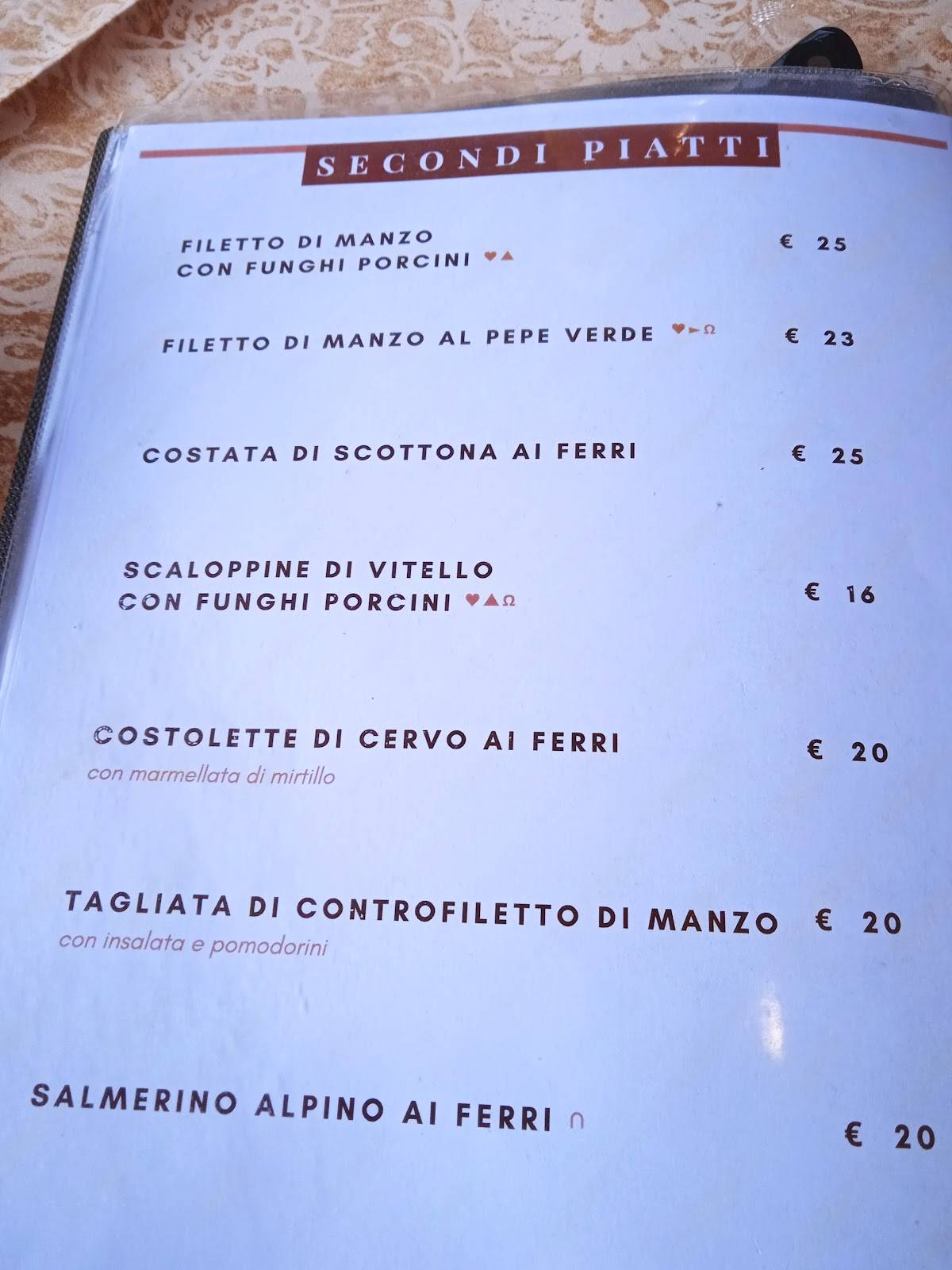 Menu di Ristorante Traviolo 