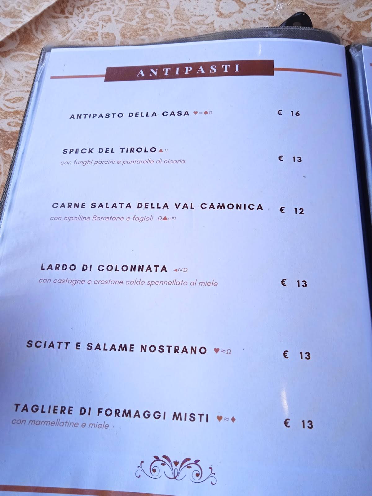 Menu di Ristorante Traviolo 