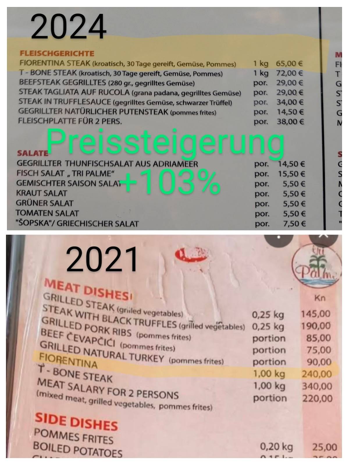 Menu di Tri Palme 