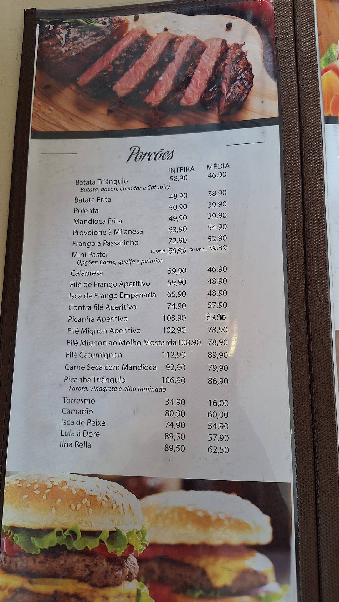 Triângulo do Chopp cardápio