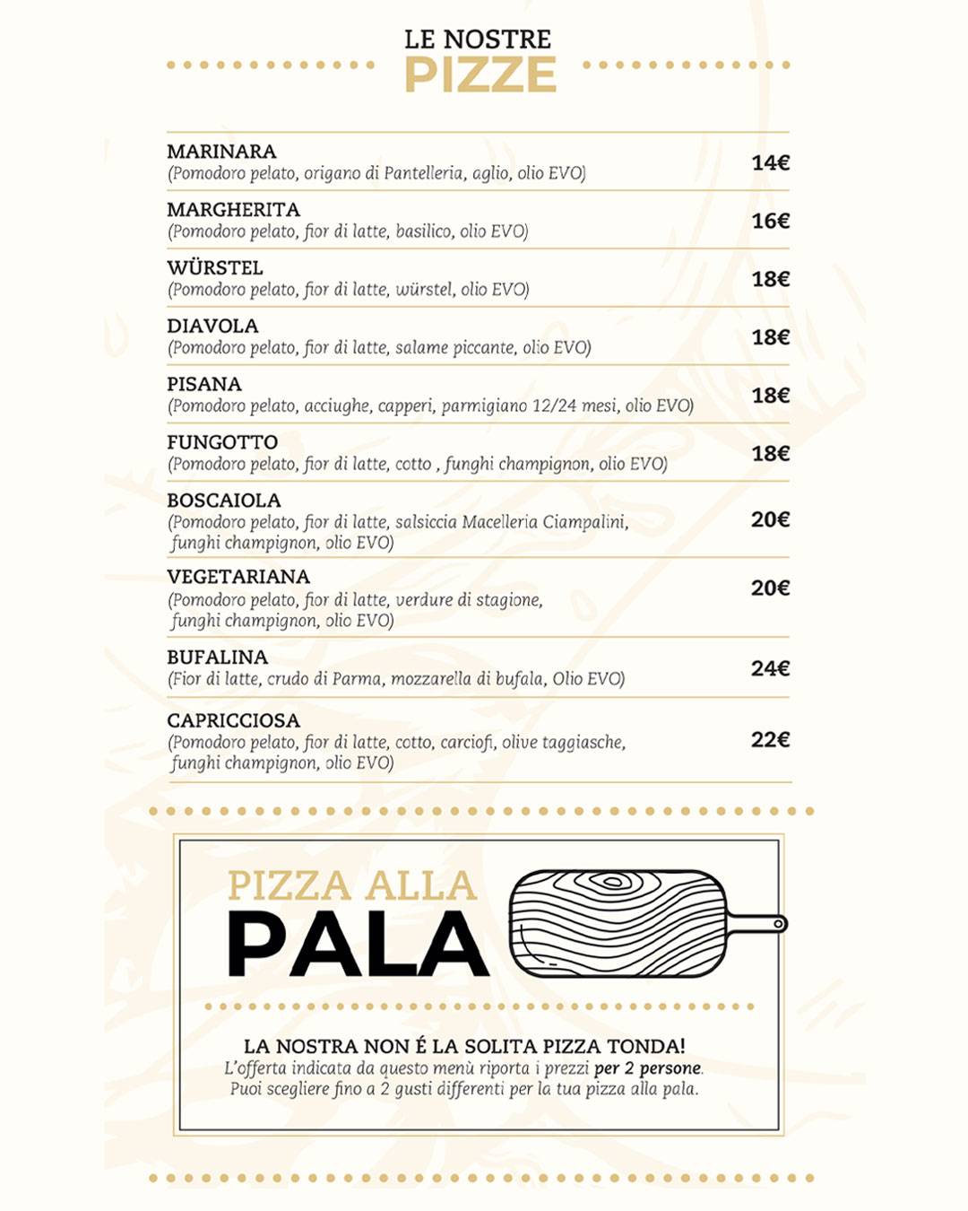 Menu di Tritica - Pizzeria Gastronomia 