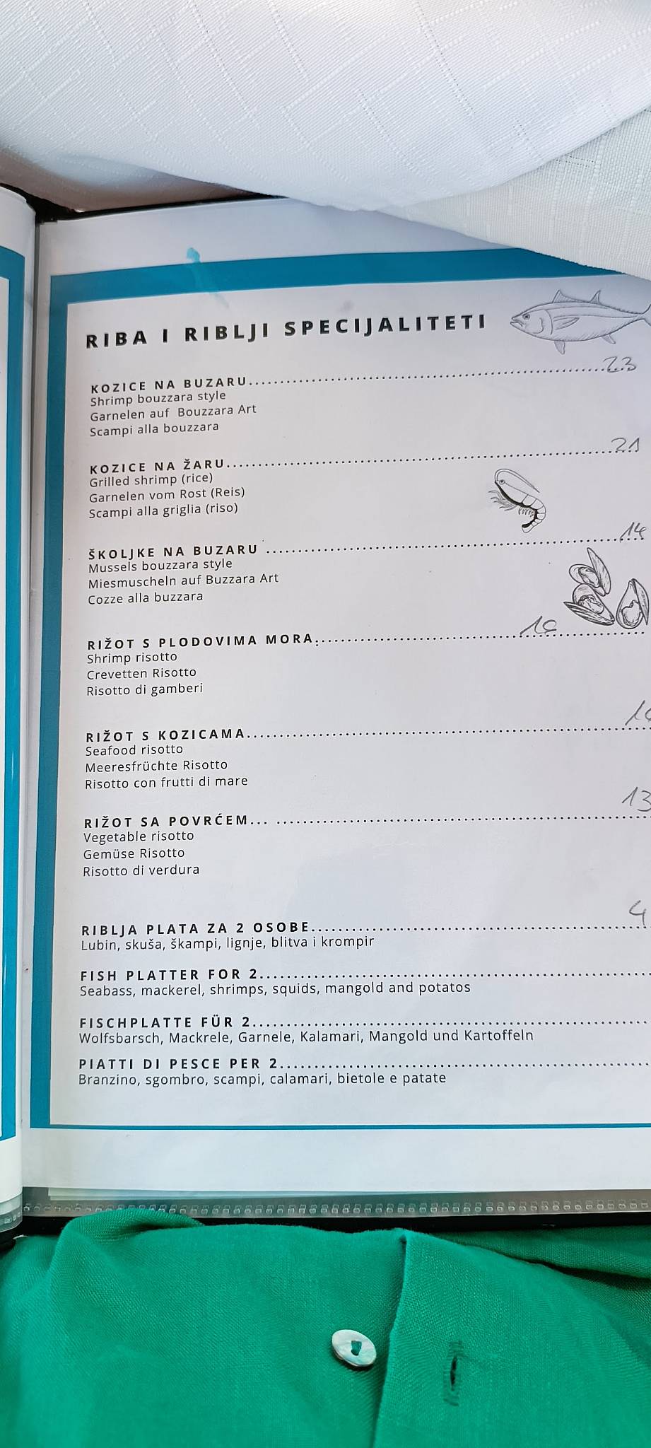 Menu di Rosos 