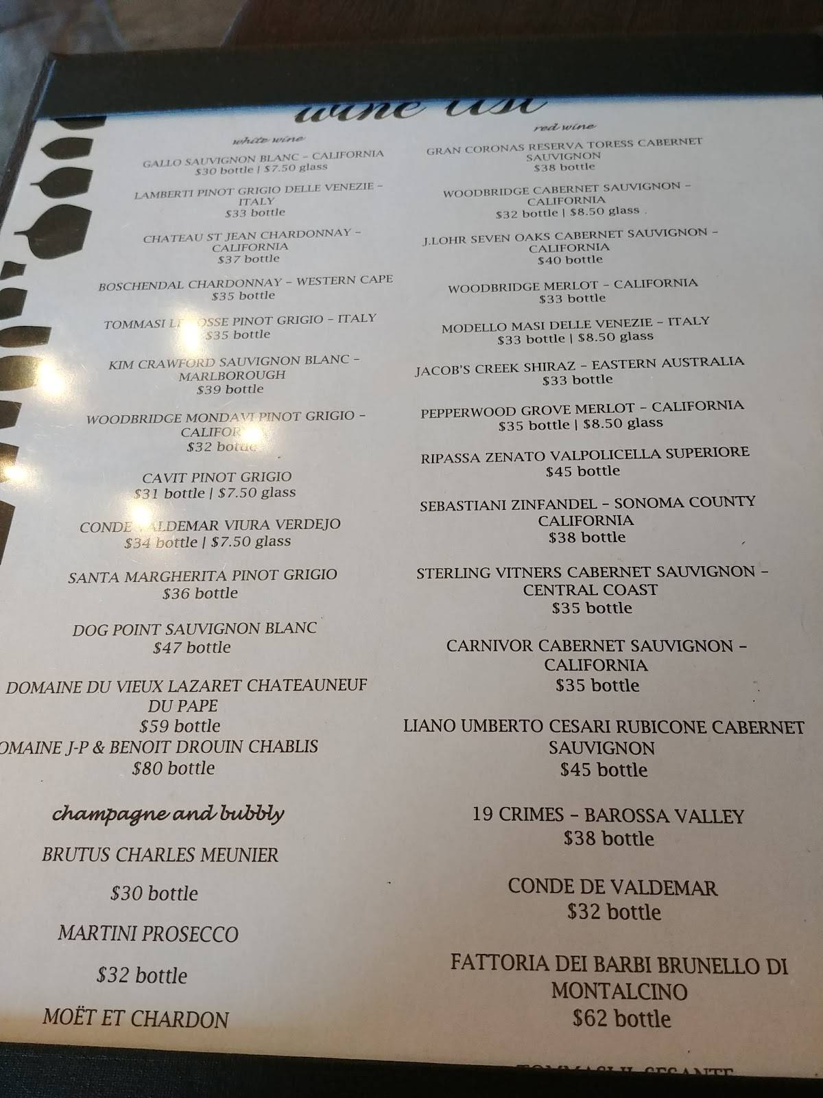 Menu at Two 0 Seven Steak & Seafood steakhouse, Kahnawake