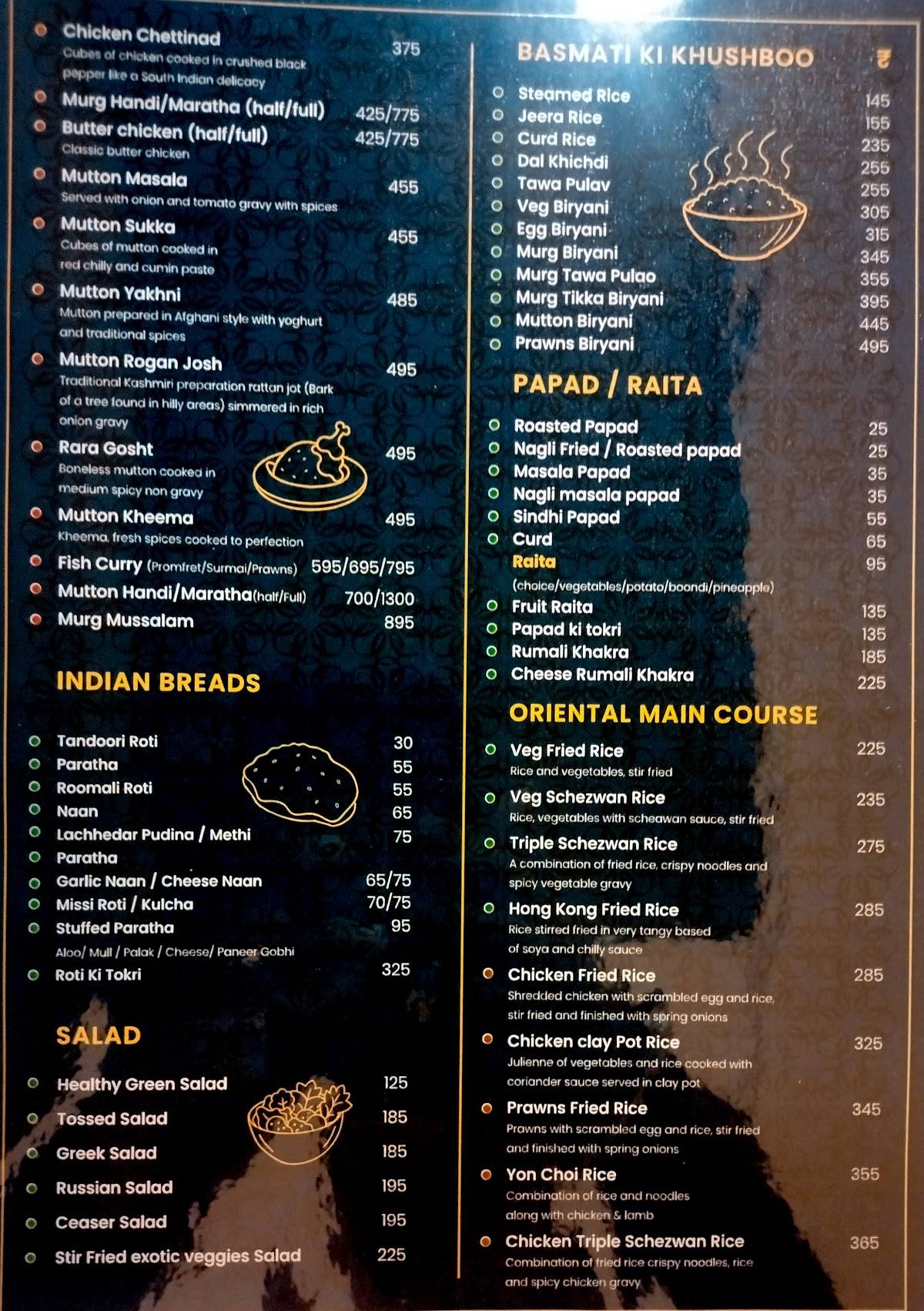 URBAN OASIS MULTI-CUISINE menu