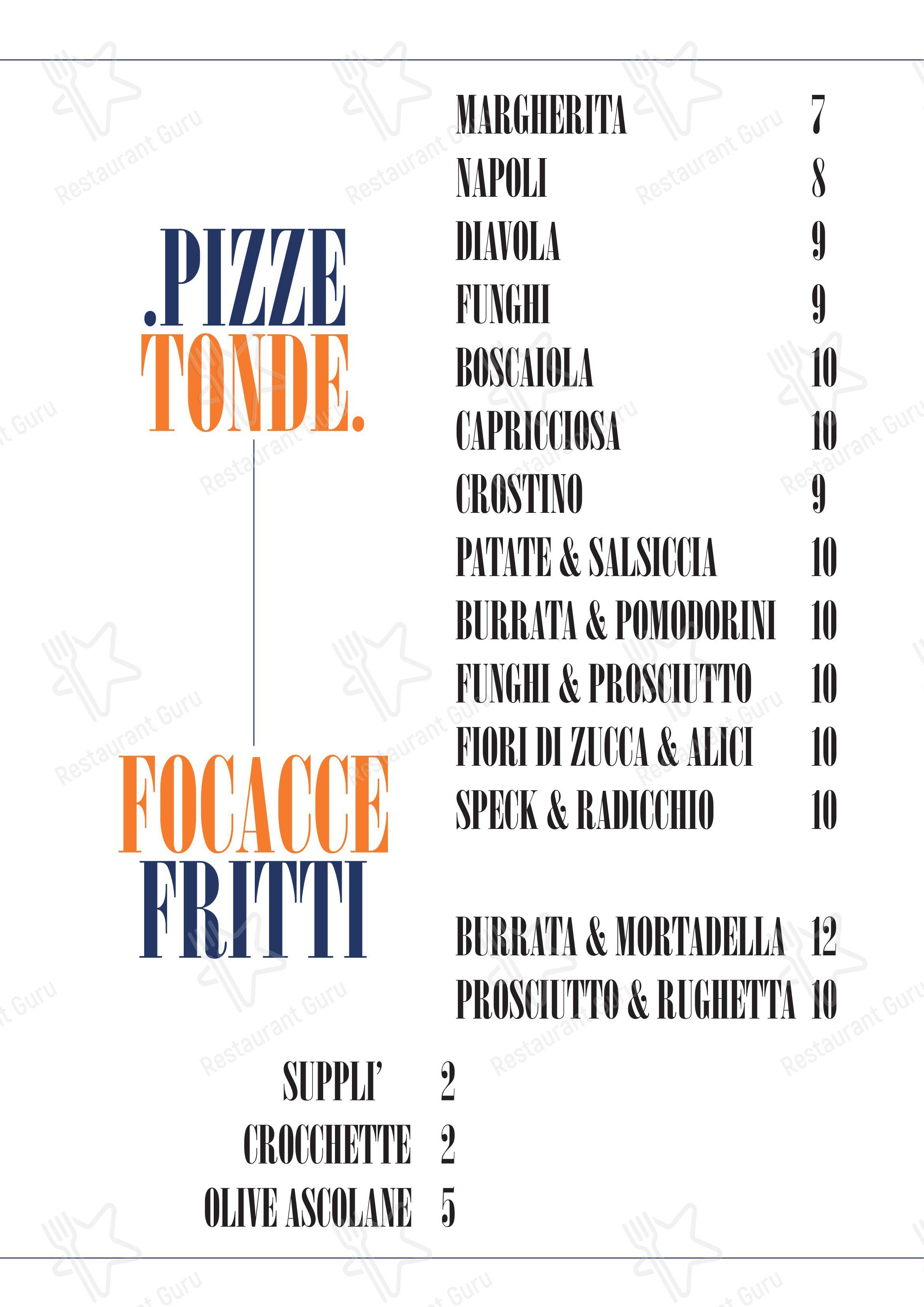 Menu per Ristorante Urbinati ristorante