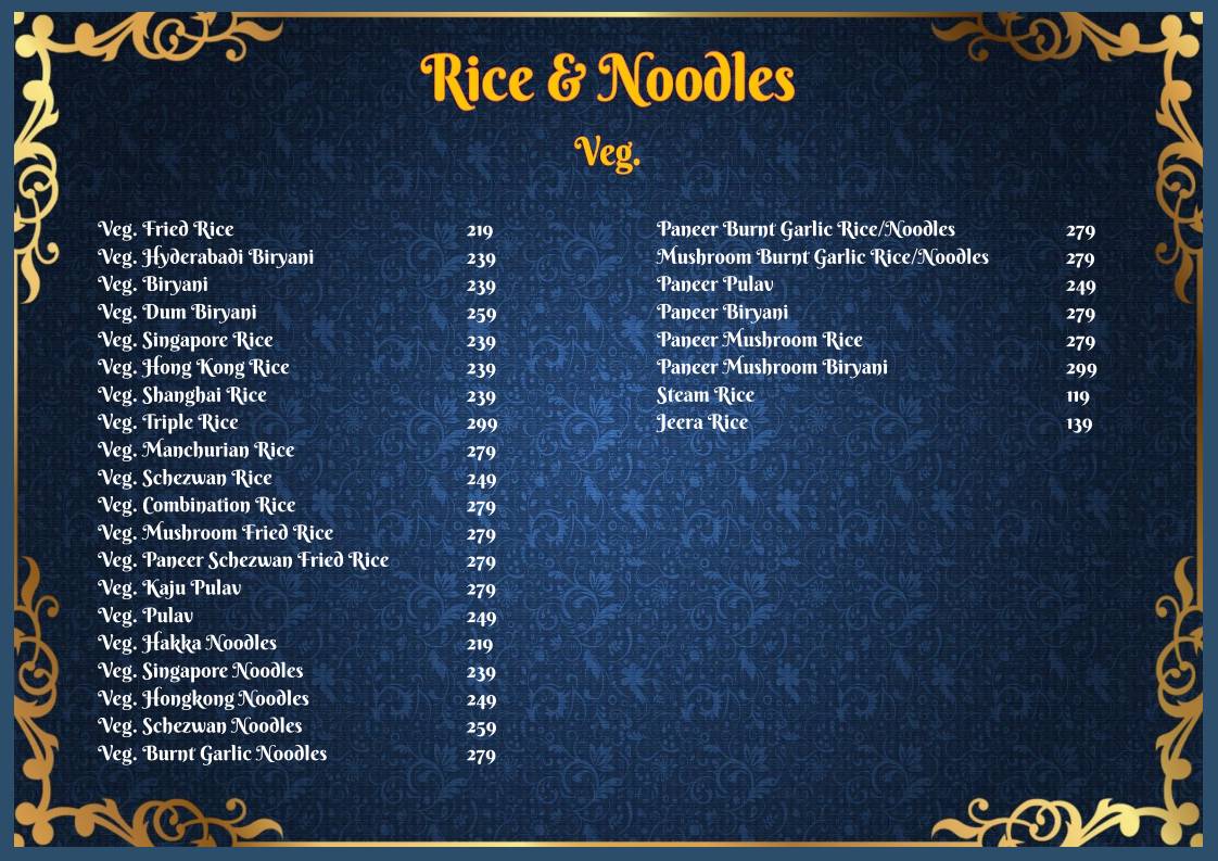 Aao Kabhi Haveli Pe Restaurant menu