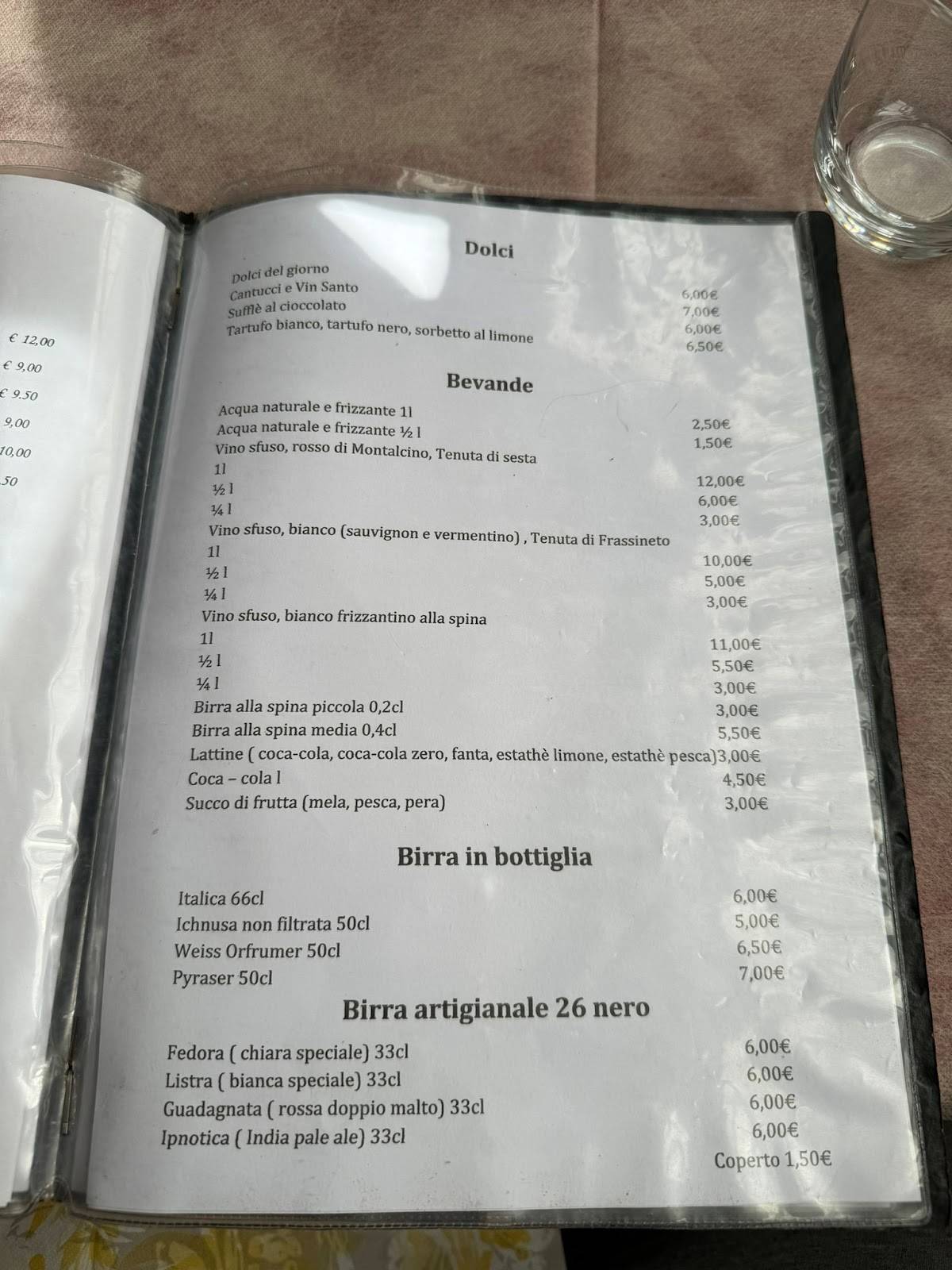 Menu di Ristorante Pizzeria Da Meme 