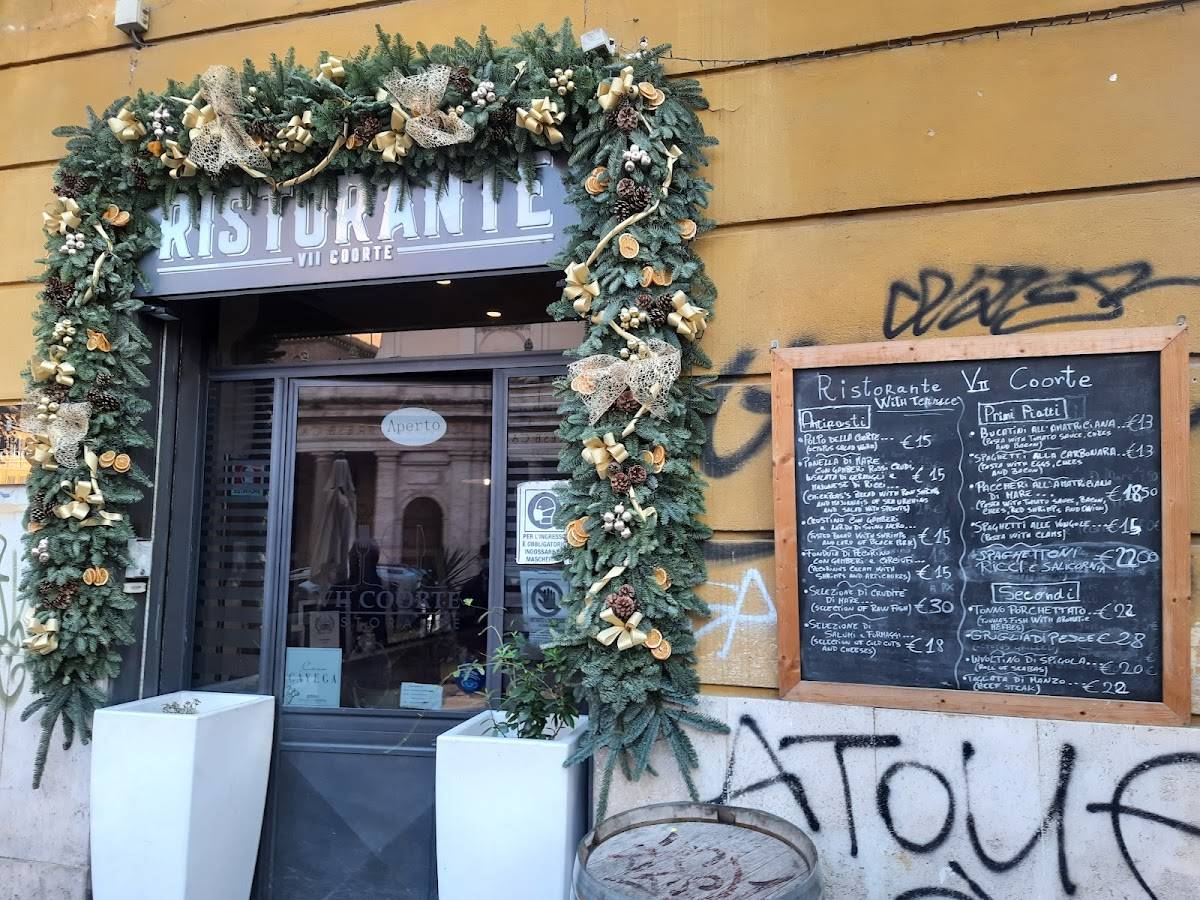Menu bar pour VII Coorte restaurant
