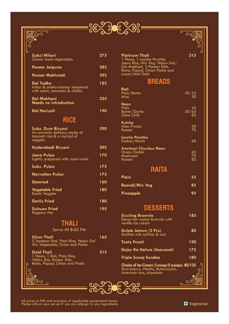 Keshari Food Plaza & Banquet menu