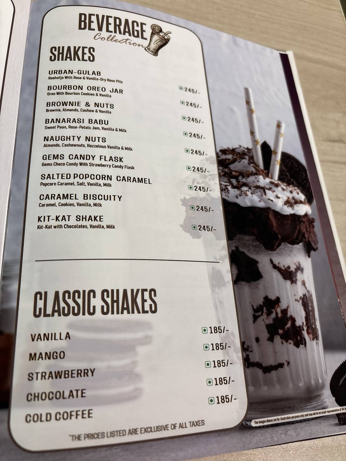 MYSTERIA Café, Diner & Games menu