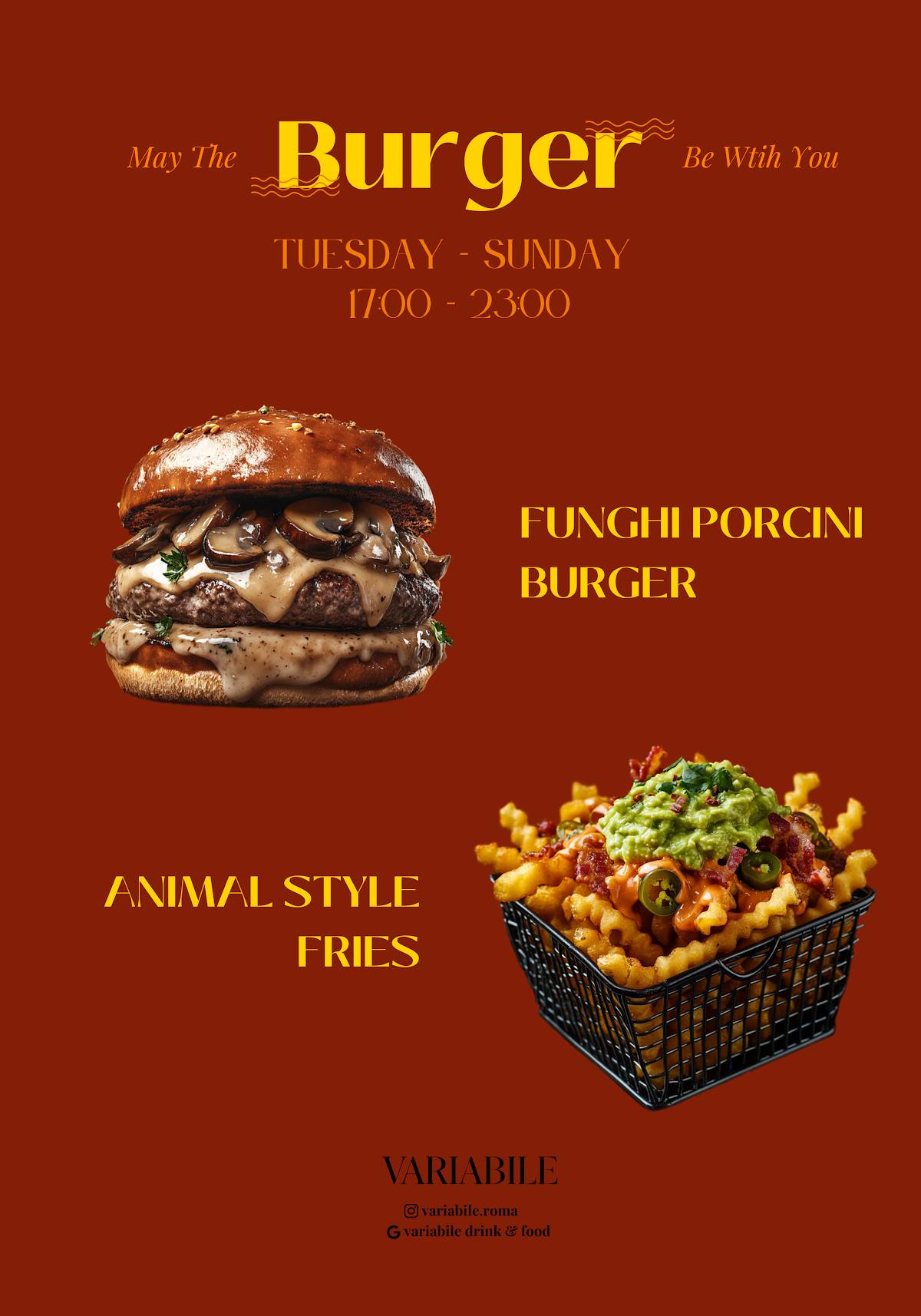 Menu di Variabile Drink & Food 