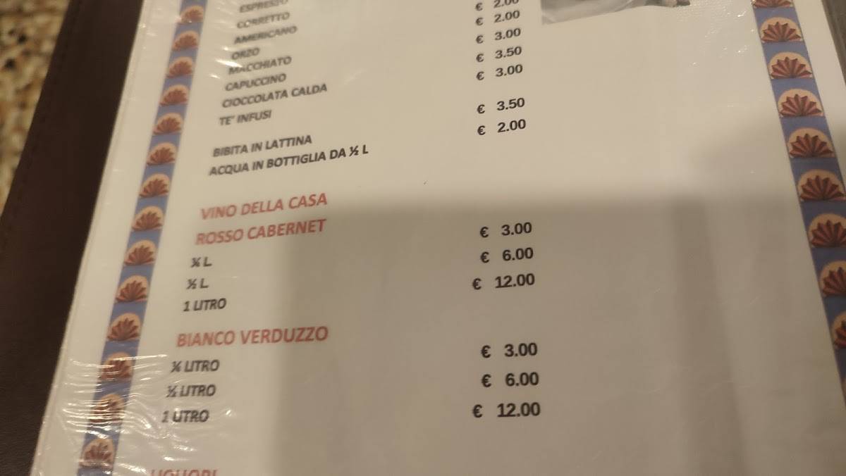 Menu di Trattoria alla Rampa 