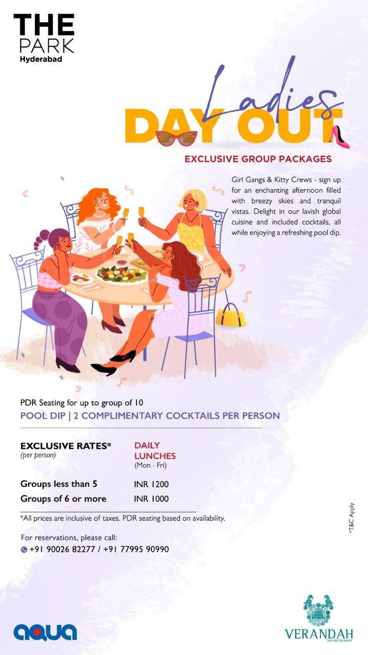 Verandah - The Park menu