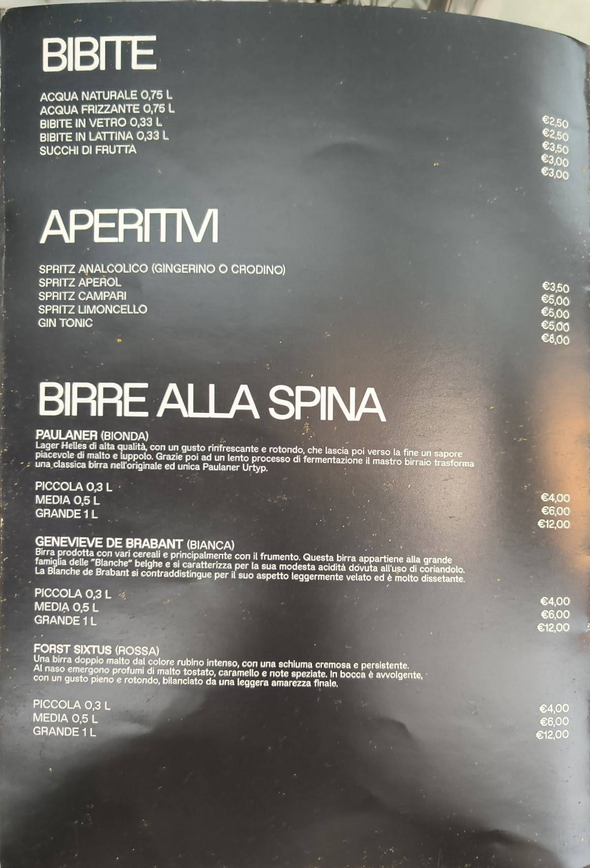 Menu di Ristorante Pizzeria Il Glicine 