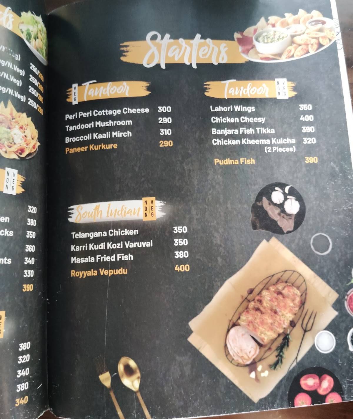 Kava Cafe Vijayawada menu