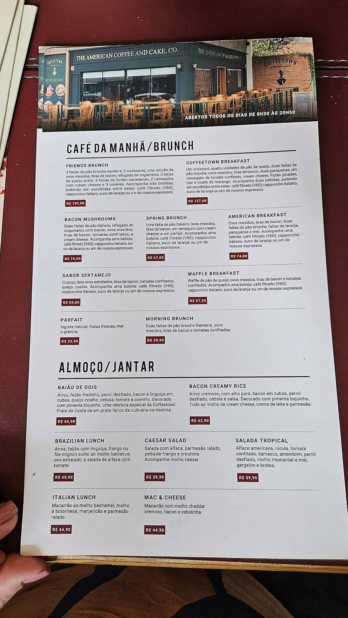 Cafeteria Coffeetown Praia da Costa cardápio