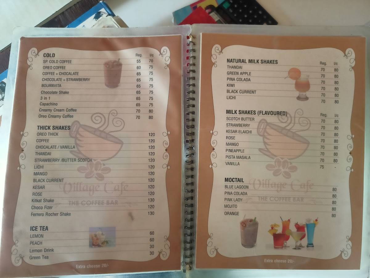 Village Cafe menu